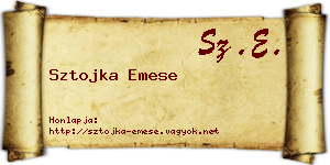 Sztojka Emese névjegykártya